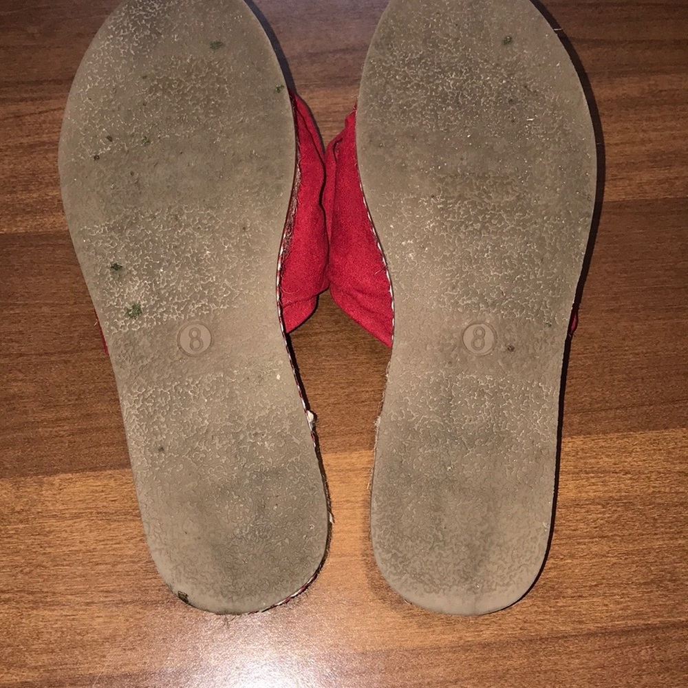 Universal Thread Red Bow Slide Espadrilles Size 8 - Picture 2 of 6